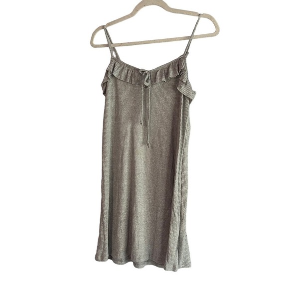Maronie by Anthropologie Y2K Ruffled Short Sundress in Gray / Small - Picture 3 of 9